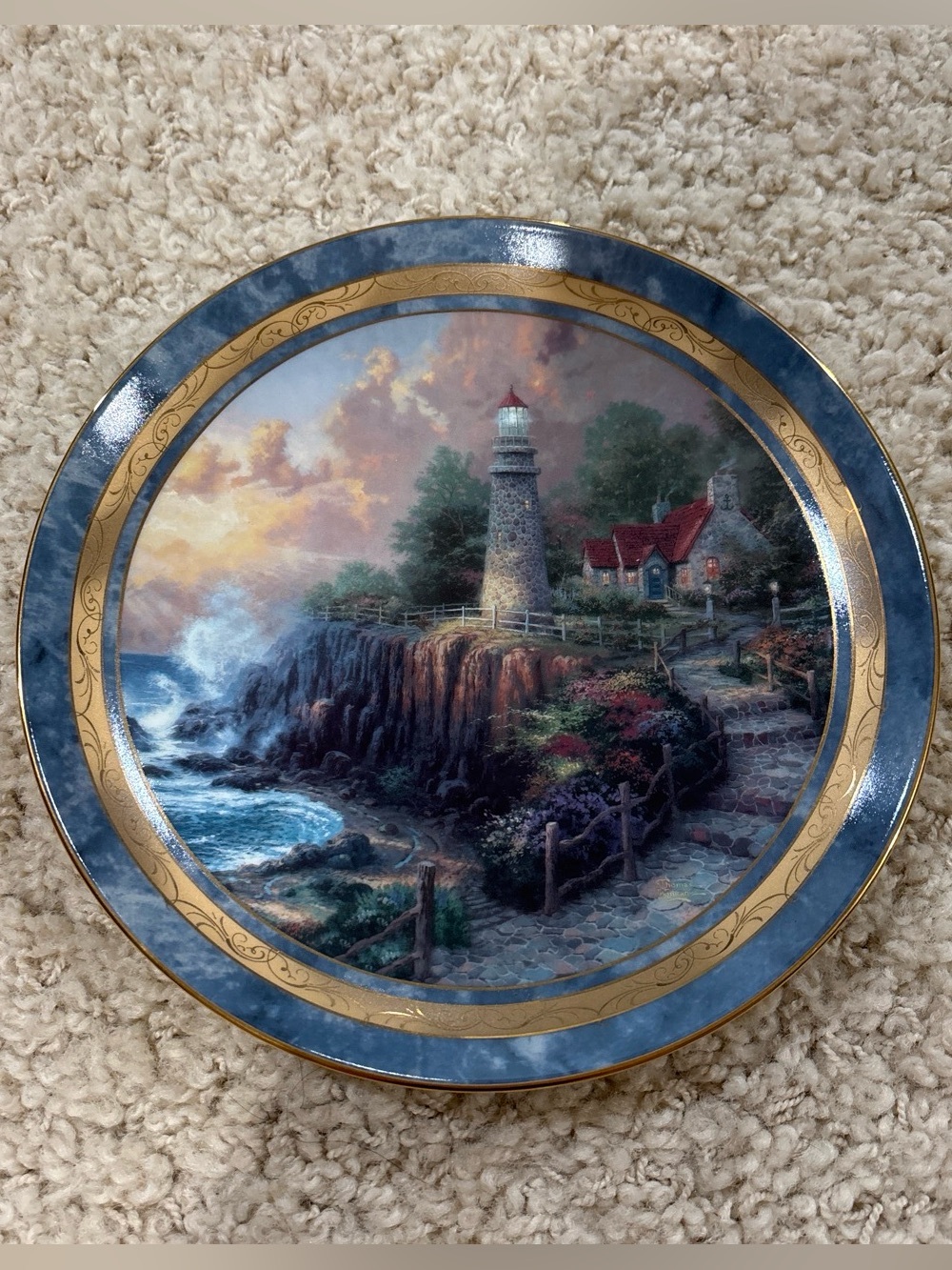 Thomas Kinkade The Light of Peace Plate Bradford Exchange 2000 Limited No. 1436A